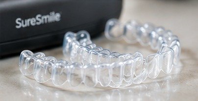 SureSmile clear aligner tray